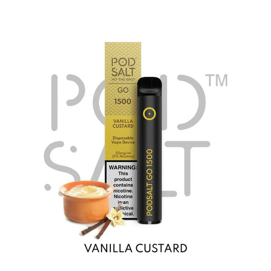 Pod Salt Go Vanilla Custard 1500 Puff