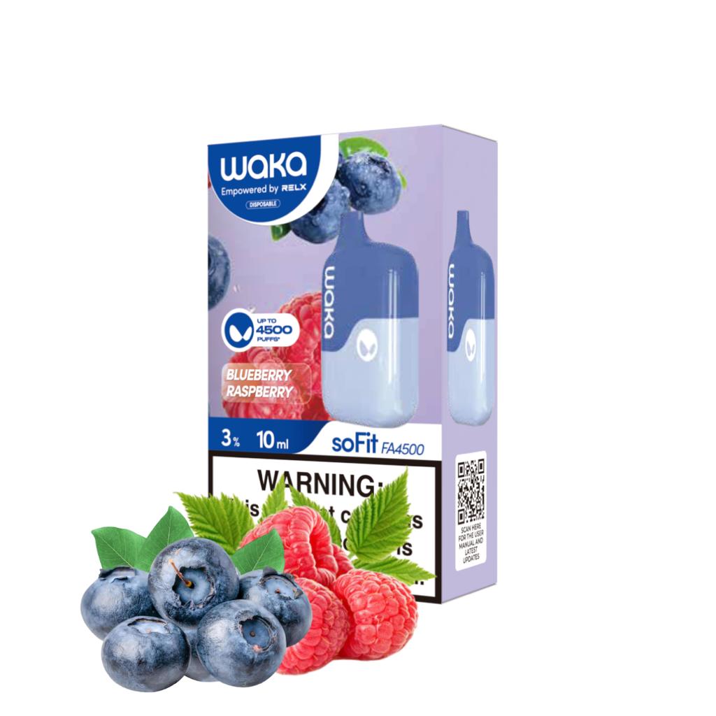 WAKA soFIT FA4500 PUFFS BLUEBERRY RASPBERRY 5%