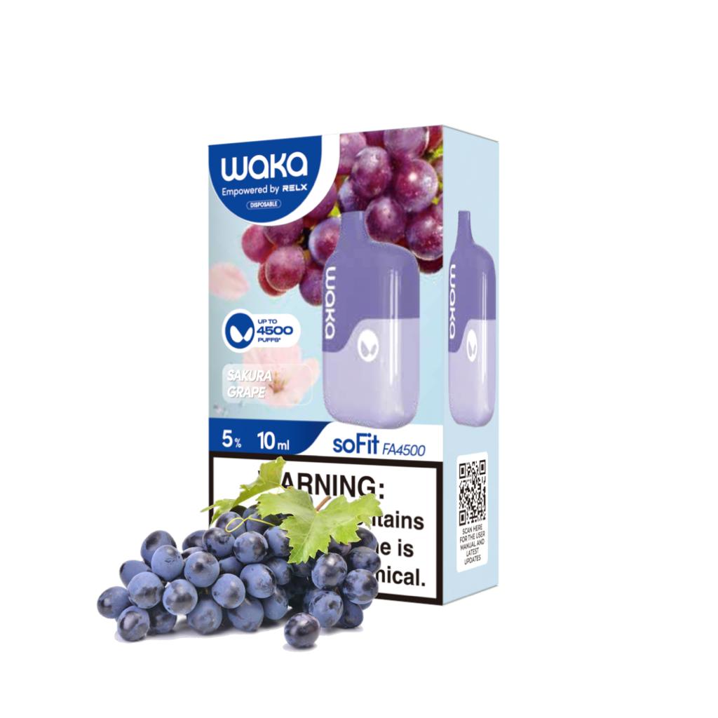 WAKA soFIT FA4500 PUFFS SAKURA GRAPE 5%