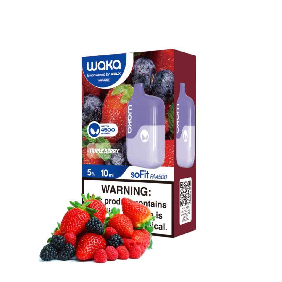 WAKA soFIT FA4500 PUFFS TRIPLE BERRY 5%